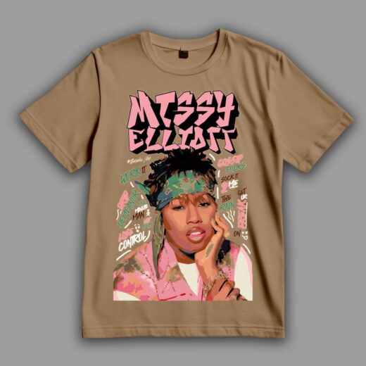 Футболка PrintBro Missy Elliott мати хіп-хопу та R&B goodreclama Пісочний (Sand)