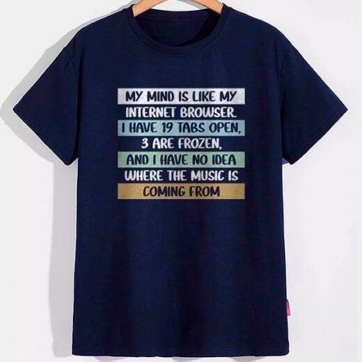Футболка PrintBro My mind is like my internet browser PG07762 goodreclama Темно-синій (Deep Navy)