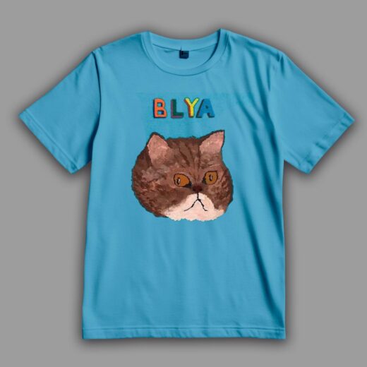 Футболка PrintBro Матюкливий котик Blya PG11229 goodreclama Бірюзовий (Turquoise)