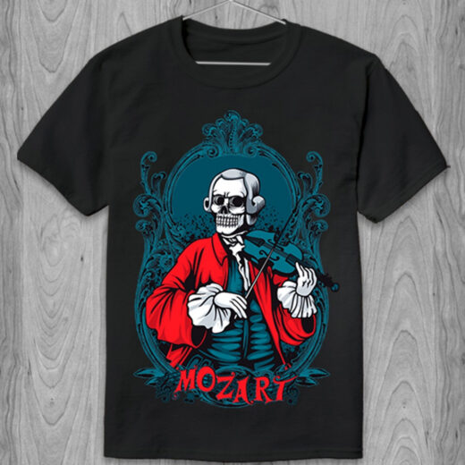 Футболка PrintBro Mozart skeleton PG065886 goodreclama Чорний