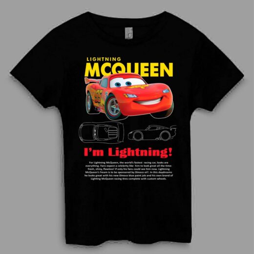 Жіноча футболка PrintBro Lightning McQueen. I'm Lightning! PG10210 goodreclama Чорний