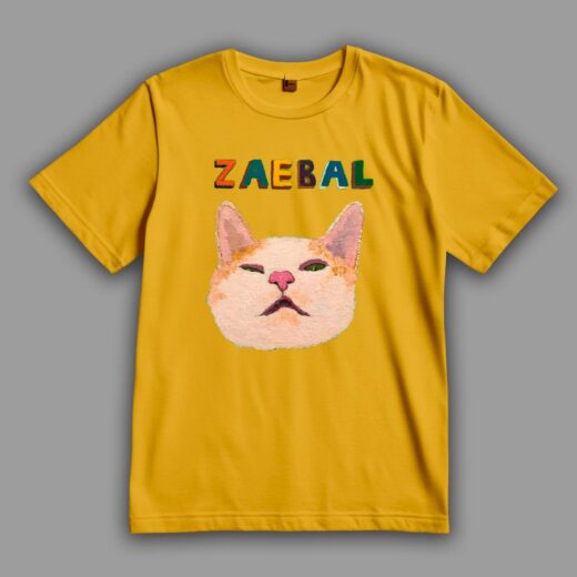 Футболка PrintBro Матюкливий котик Zaebal PG11228 goodreclama Жовтий