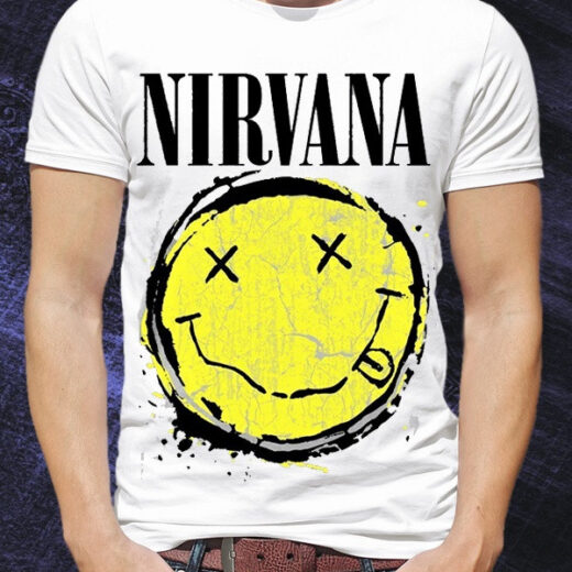 Футболка PrintBro чоловіча Nirvana Logo PG00005 goodreclama Білий