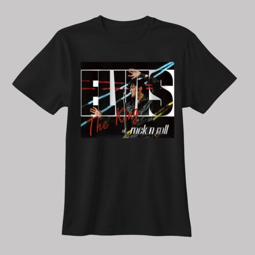 Чоловіча футболка PrintBro Elvis The King of Rock and Roll PG09162 goodreclama Чорний
