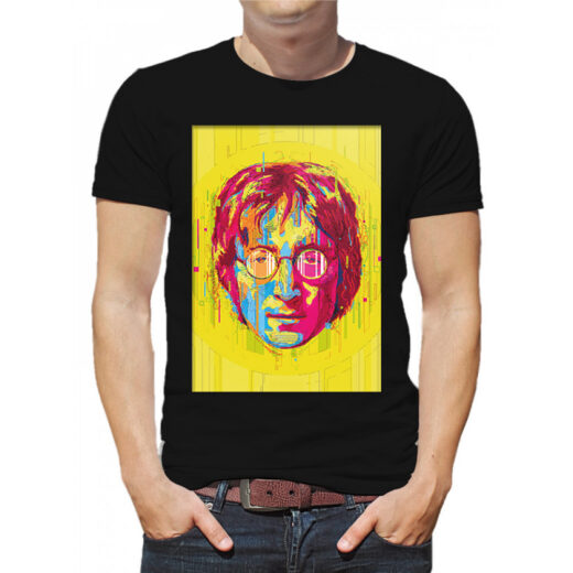 Чоловіча футболка PrintBro Джон Леннон yellow art PG00808 goodreclama Чорний