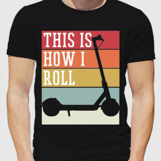 Футболка PrintBro чоловіча This is how I roll (самокат pop art style) PG00535 goodreclama Чорний