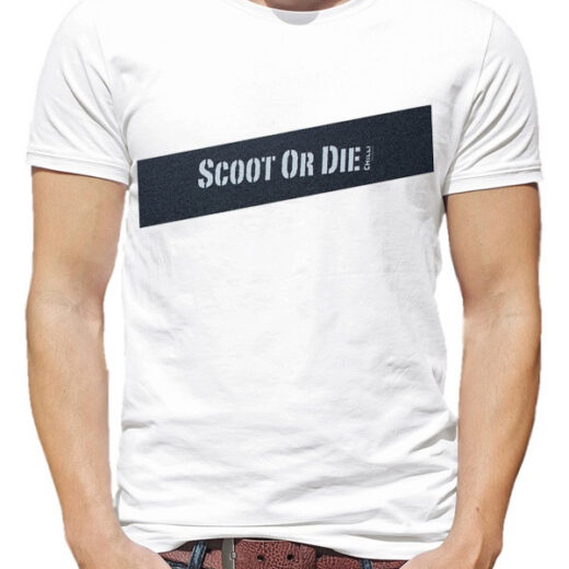 Футболка PrintBro чоловіча Scoot or die (напис) PG00547 goodreclama Білий