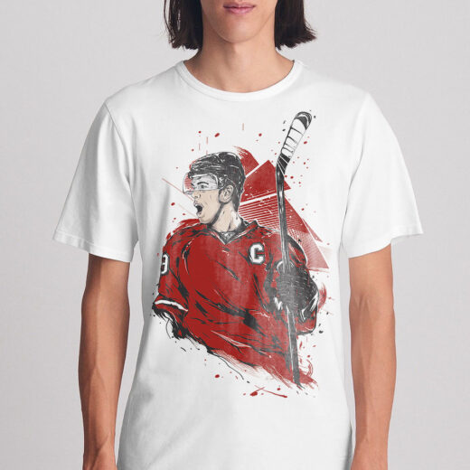 Футболка PrintBro Hockey графічний принт на хоккейну тему PG03197 goodreclama Білий