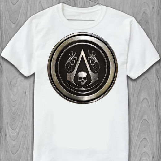 Футболка PrintBro Assassin's Creed Silver Coin Skull PG05743 goodreclama Білий
