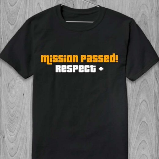 Футболка PrintBro Mission Passed Respect plus GTA PG05655 goodreclama Чорний