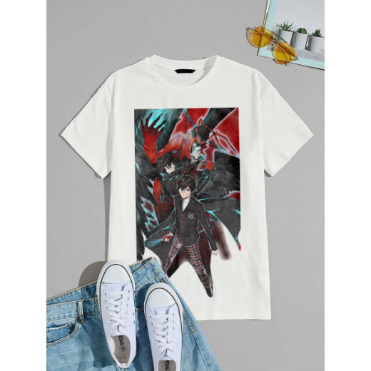 Футболка PrintBro Персона 5 Persona 5 Redbubble Joker PG03424 Білий