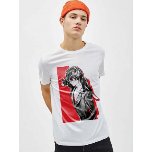 Футболка PrintBro Персона 5 Persona 5 Joker and a cat PG03427 Білий