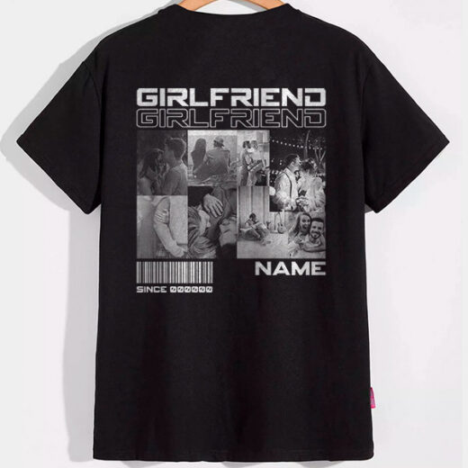 Футболка PrintBro Girlfriend з ім'ям датою та піснею PG06880 goodreclama Чорний