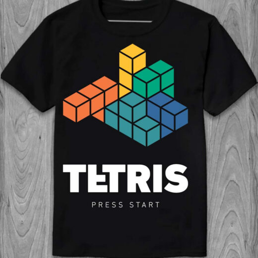 Футболка PrintBro Tetris press start PG05771 goodreclama Чорний