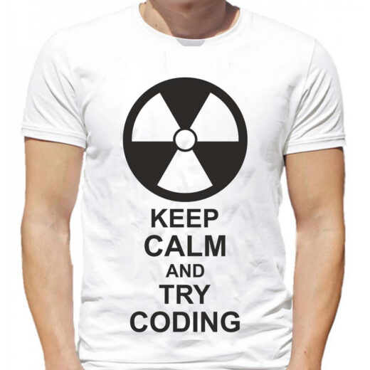 Футболка PrintBro Keep calm and try coding PG05565 goodreclama Білий