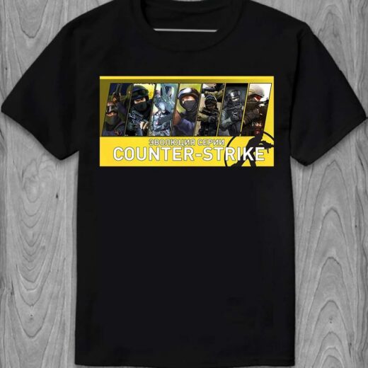Футболка PrintBro "Еволюція Counter-Strike" PG065970 goodreclama Чорний