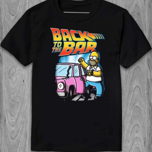 Футболка PrintBro Гомер Сімпсон Rock to the bar PG06575 goodreclama Чорний