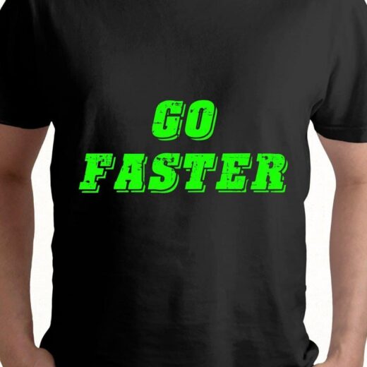 Футболка PrintBro чоловіча Go faster (напис підрізкою) PG02582 goodreclama Чорний