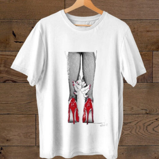 Футболка PrintBro Pole dance Сексуальні жіночі ноги PG03168 goodreclama Білий