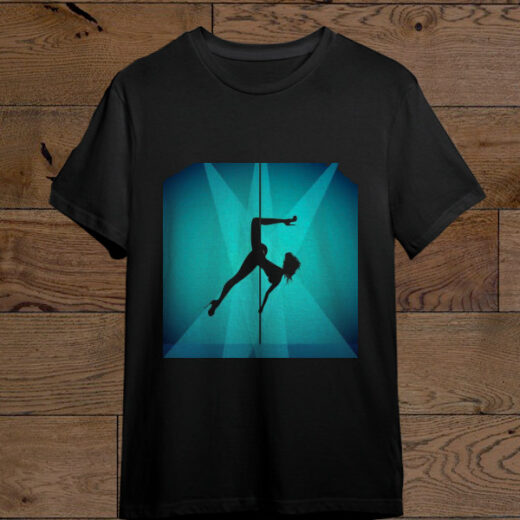 Футболка PrintBro Pole dance синій арт PG03180 goodreclama Чорний