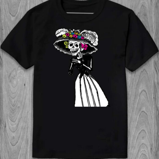 Футболка PrintBro La Calavera Catrina PG05915 goodreclama Чорний