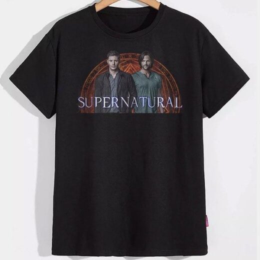 Футболка PrintBro чоловіча Supernatural брати PG09094 Чорний