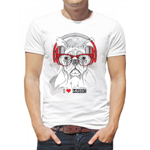 Футболка PrintBro чоловіча I love music PG00296 goodreclama Білий