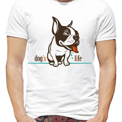 Футболка PrintBro чоловіча Dog's life PG00451 goodreclama Білий