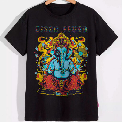 Футболка PrintBro Слон Disco Fever PG06699 goodreclama Чорний