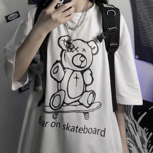 Футболка PrintBro Bear on skateboard
