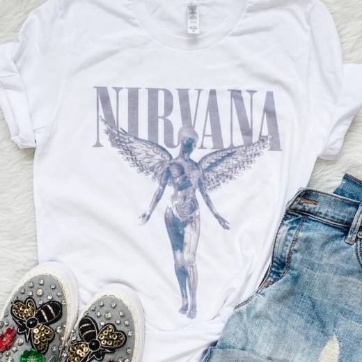 Футболка PrintBro Angel Wings Band Tee — Nirvana