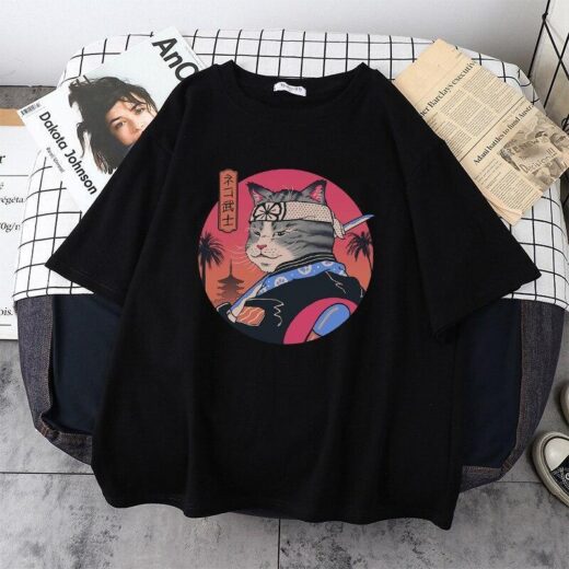 Футболка PrintBro Кіт самурай