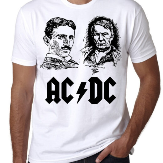Футболка PrintBro Тесла та Едісон AC/DC