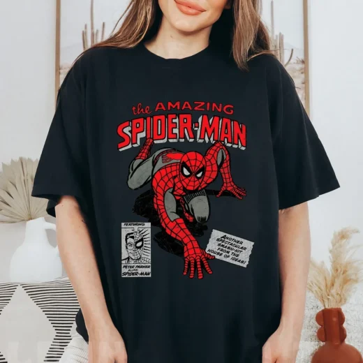 Футболка PrintBro ретро Людина-павук Marvel Art.001