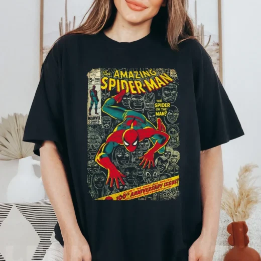 Футболка PrintBro ретро Людина-павук Marvel Art.002
