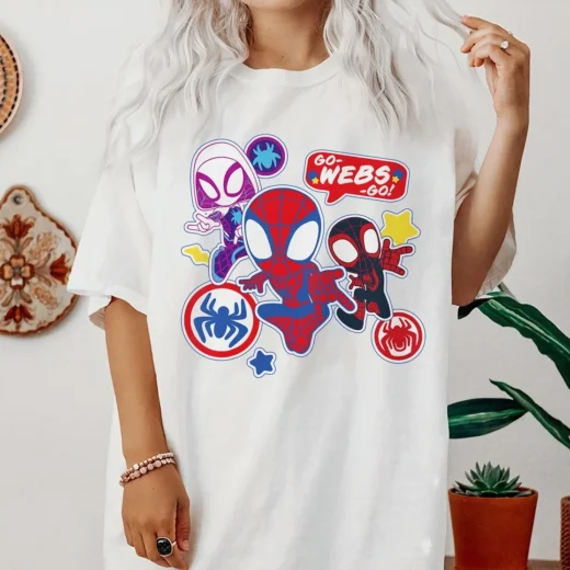 Футболка PrintBro Marvel Spidey and His Amazing Friends Go-Webs-Go