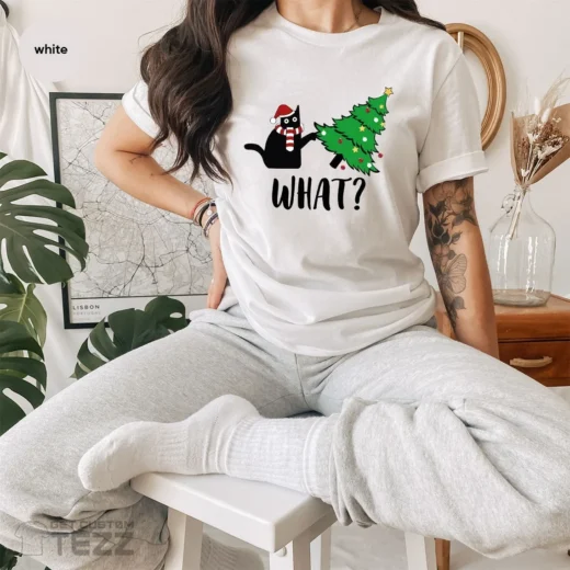 Футболка PrintBro Black Cat What Christmas
