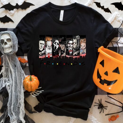 Футболка PrintBro Друзі з персонажами жахів