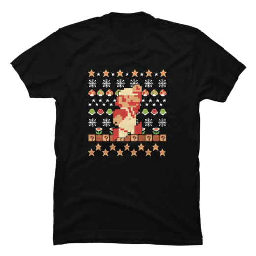 Футболка PrintBro Mario Pixel Christmas