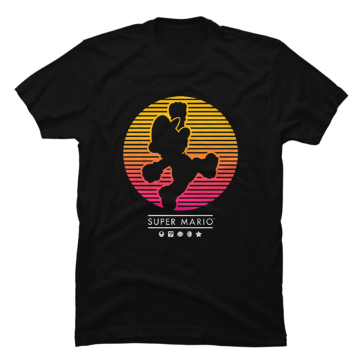 Футболка PrintBro Mario Silhouette Gradient