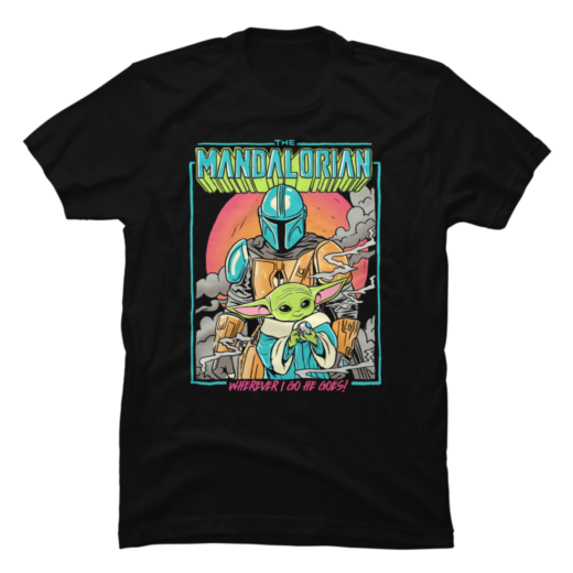 Футболка PrintBro The Mandalorian He Goes Where I Go