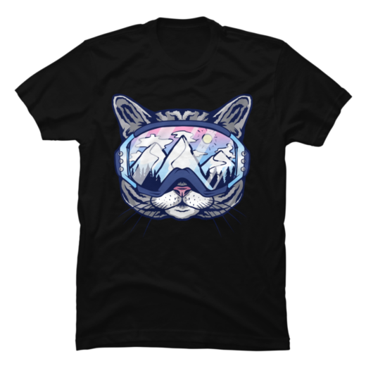 Футболка PrintBro Cat Wearing Ski Glasses
