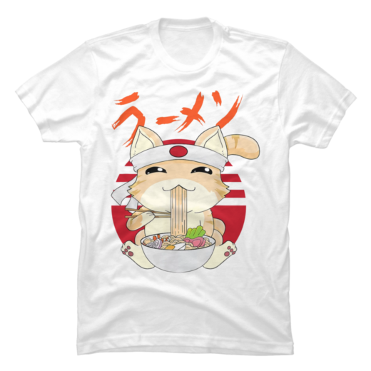 Футболка PrintBro Ramen Cat Kawaii Neko