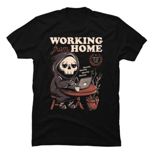 Футболка PrintBro Working From Home - Creepy Skull Gift