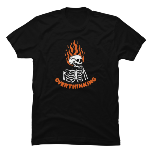 Футболка PrintBro Skeleton Overthinking