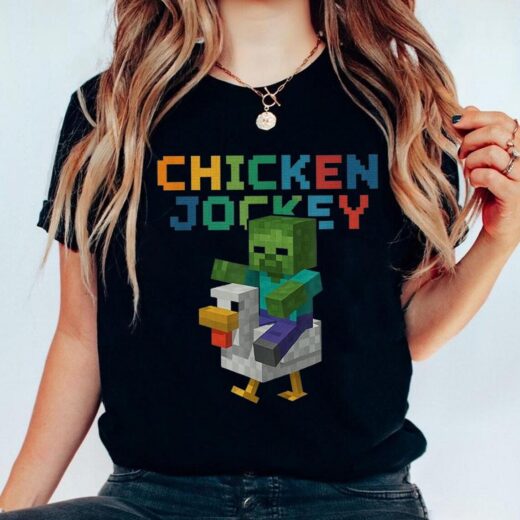 Футболка PrintBro Minecraft Chicken Jockey unisex Art.001