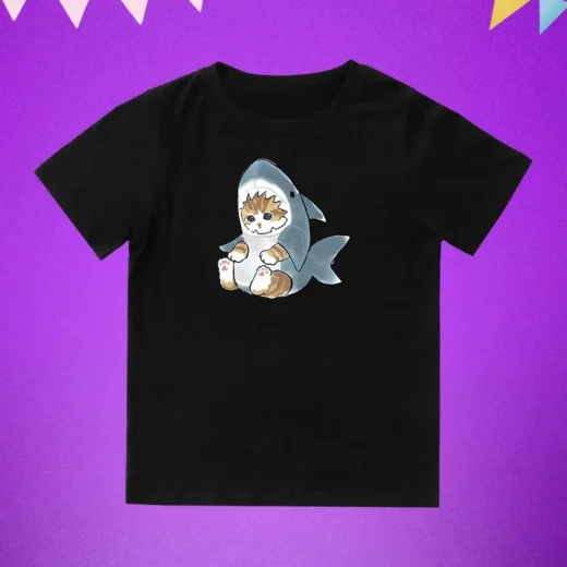 Футболка PrintBro Акула кот unisex Art.001