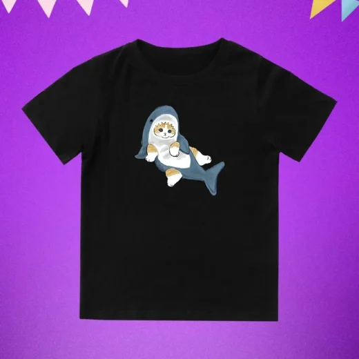 Футболка PrintBro Акула кот unisex Art.003