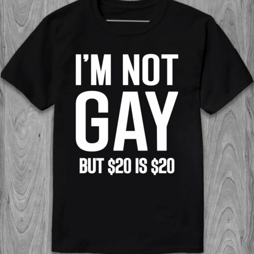 Футболка PrintBro I`m not gay, але $20 is $20 PG04250 Чорна