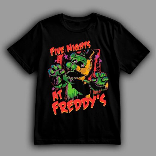 Футболка PrintBro ФНАФ (FNaF) ретро Фредді PG09276 goodreclama Чорний